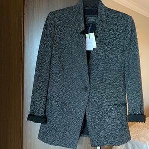 NWT Lucky Brand Black and White Tweet Blazer Medium